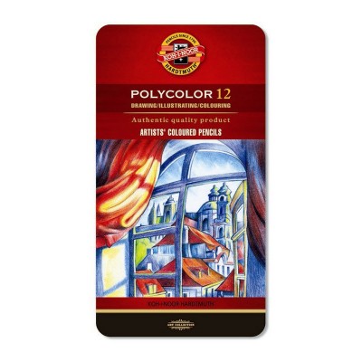 Олівці кольорові художні Polycolor подарункові (12 кольорів) 3822012002PL