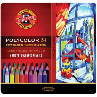 Олівці кольорові художні Polycolor подарункові (24 кольори)  3824024002PL