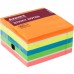 Блок бумаги с липким слоем, 75x75 мм, 450л, неоновые цвета