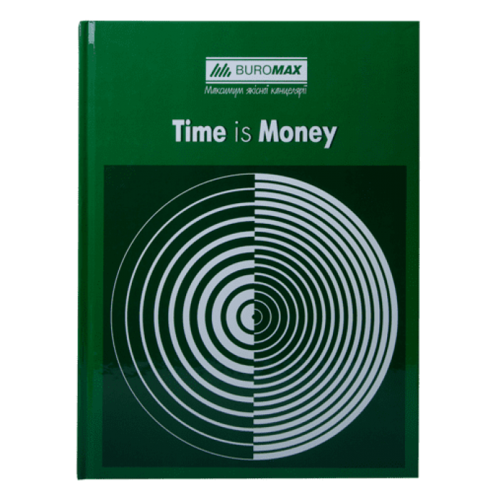 Книга канцелярська А4 Час-гроші 96 аркушів, зелений (клітинка) bm.2400-104