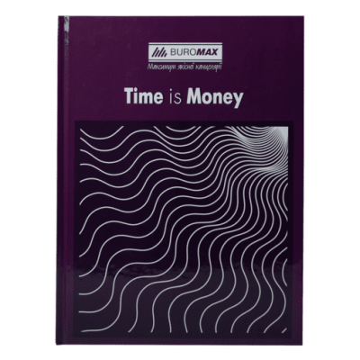 Книга канцелярська А4 Час-гроші 96 аркушів, фіолетовий (клітинка) bm.2400-107