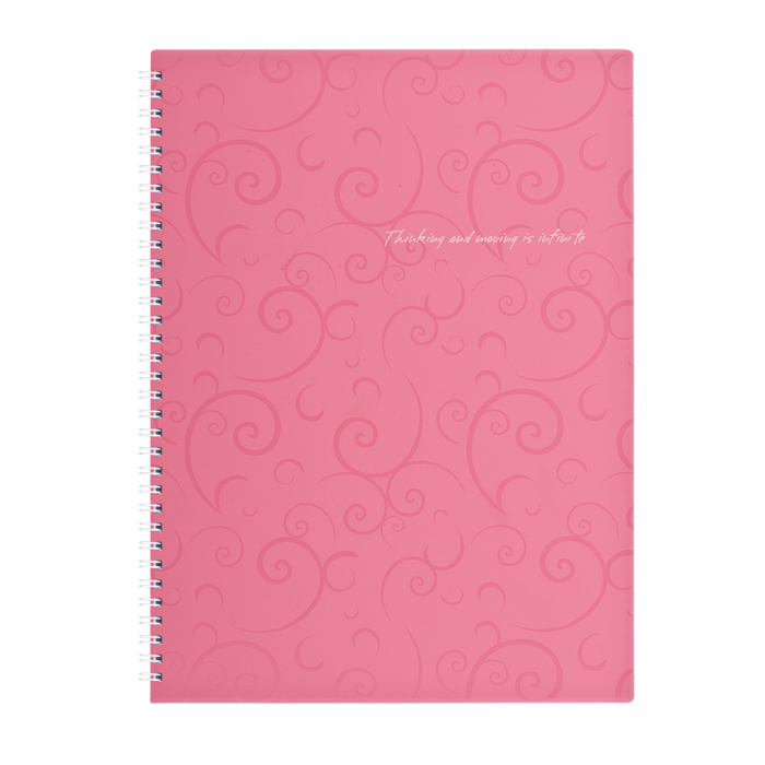 Зошит канцелярський Barocco А4, 80л. (клітинка) рожевий  bm.2446-610