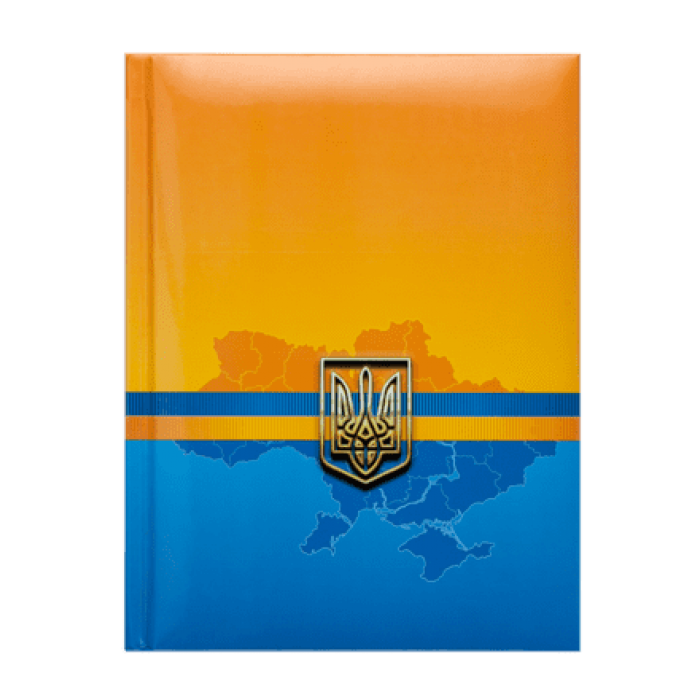 Блокнот Ukraine А5, 80арк, клітинка, тверд.обкладинка (синій)  BM.24582101-02