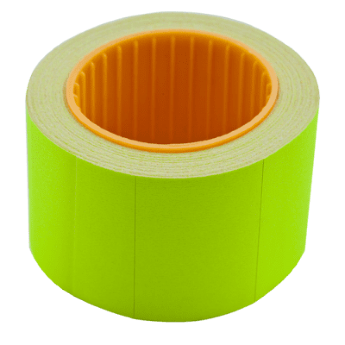 Цінник прямокутний, зовнішня намотка 35х25мм (жовтий) 240шт./6м