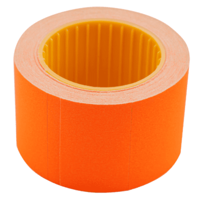 Цінник прямокутний, зовнішня намотка 35х25мм (помаранчевий) 240шт./6м