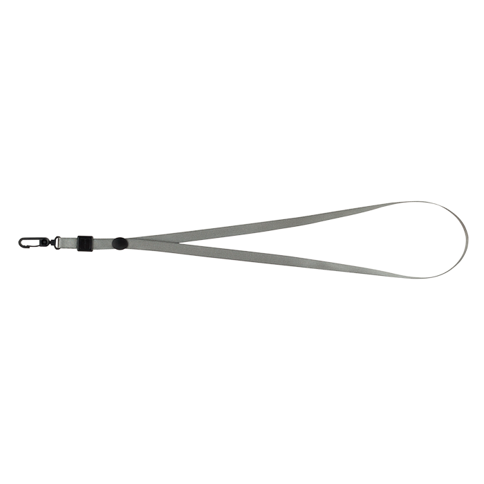 Шнурок для бейджа, сірий bm.5425-09 (карабін) 50шт