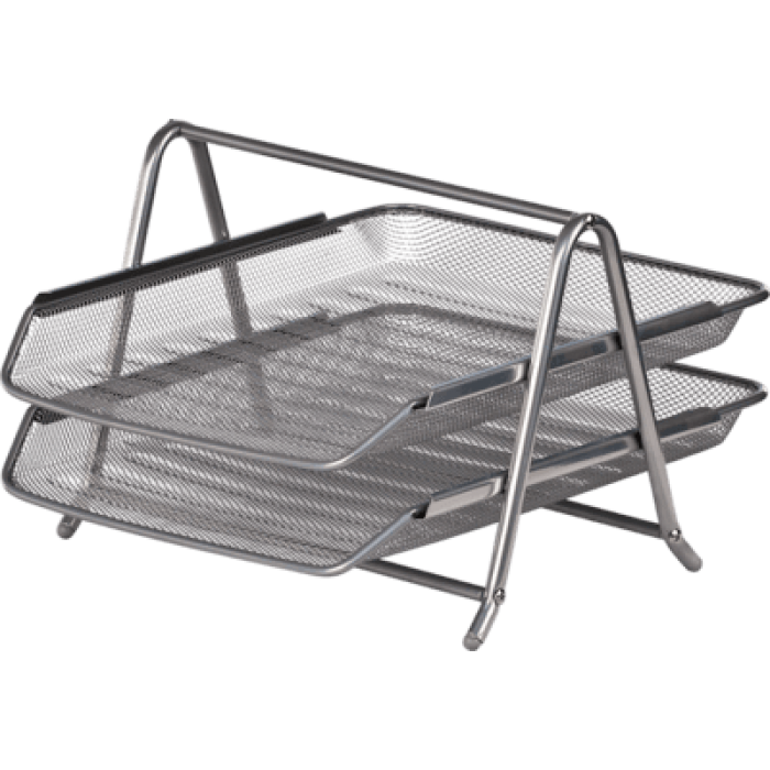 Лоток горизонтальний 2-х ярусний (срібний) bm.6250-24