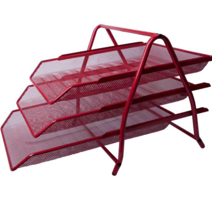 Лоток горизонтальний 3-х ярусний (червоний) bm.6252-05