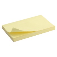 Блок паперу з клейким шаром 75х125мм. жовтий  D3316-01