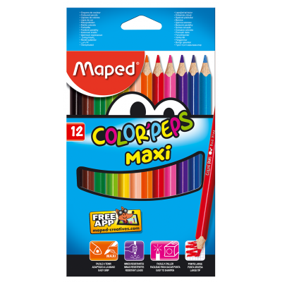 Карандаши цветные Color Peps Maxi (12 цветов)  MP.834010