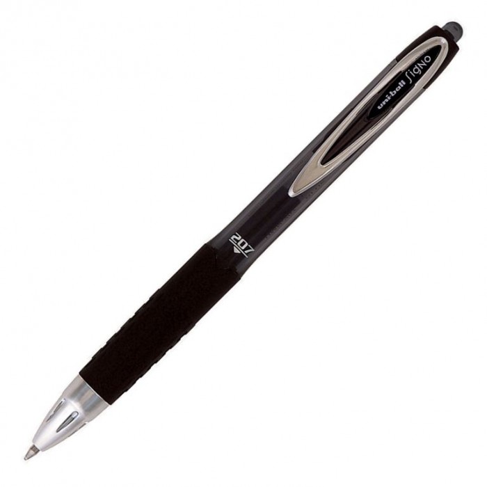 Ручка гелевая автоматическая Signo 207, 0.7мм, пишет черным