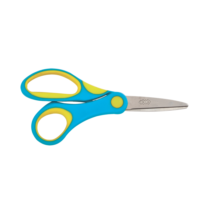 Ножиці з гумовими вставками (синій) 126мм.  ZB.5005-02