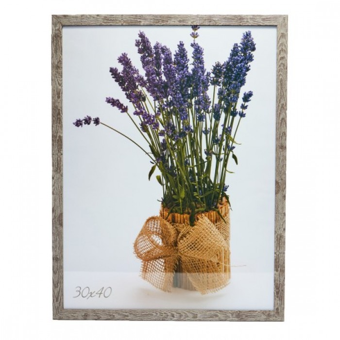 Фоторамка 30х40см. (сірий) рифлений