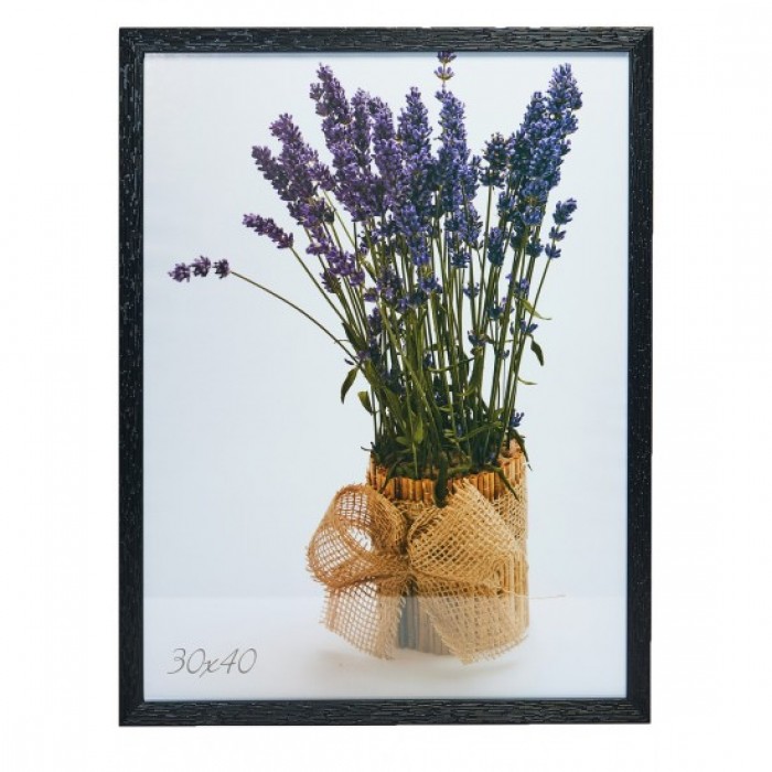 Фоторамка 30х40см. (чорний) рифлений