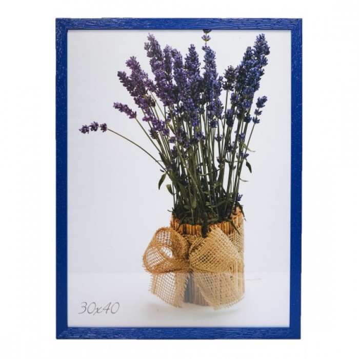 Фоторамка 30х40см. (синій) рифлений