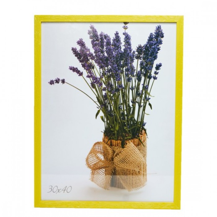 Фоторамка 30х40см. (жовтий) рифлений