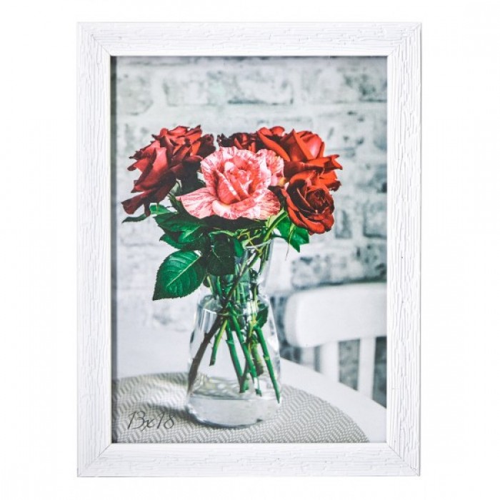 Фоторамка 13х18см. (білий) рифлений