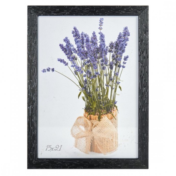 Фоторамка 15х21см. (чорний) рифлений