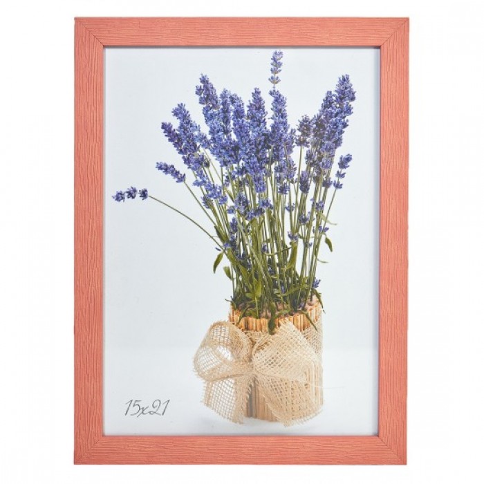 Фоторамка 15х21см. (рожевий) рифлений