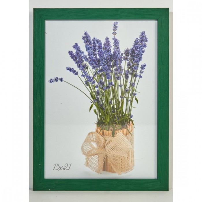 Фоторамка 15х21см. (зелений) рифлений