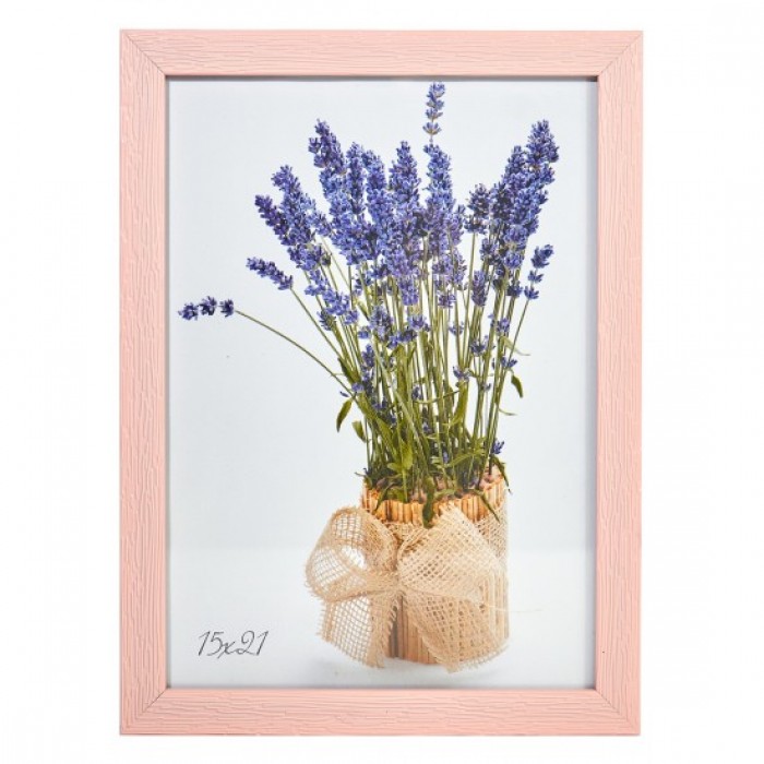 Фоторамка 15х21см. (рожевий) рифлений