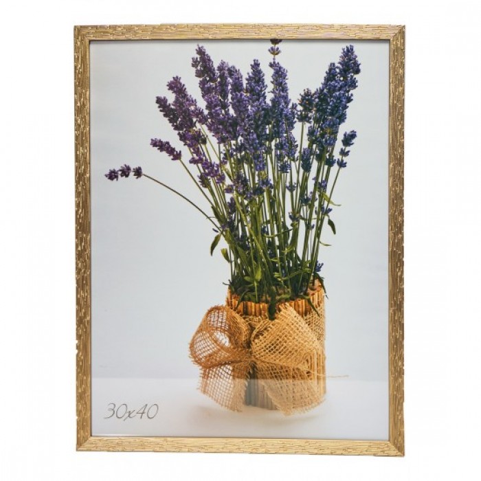 Фоторамка 30х40см. (золотий) рифлений