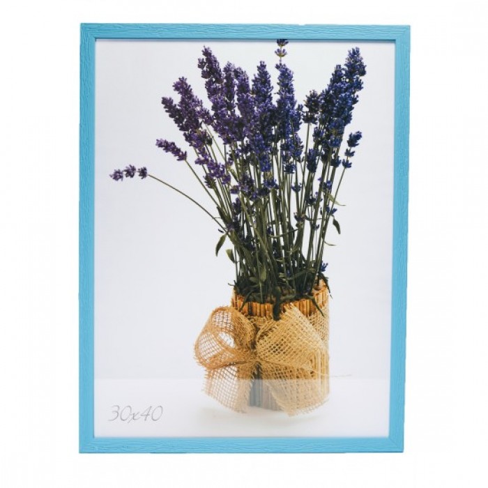 Фоторамка 30х40см. (блакитний) рифлений