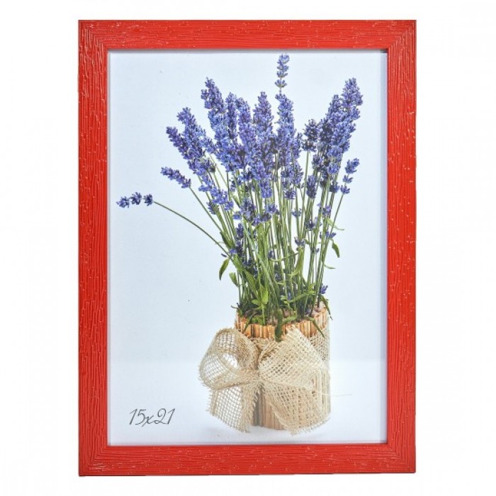 Фоторамка 15х21см. (червоний) рифлений