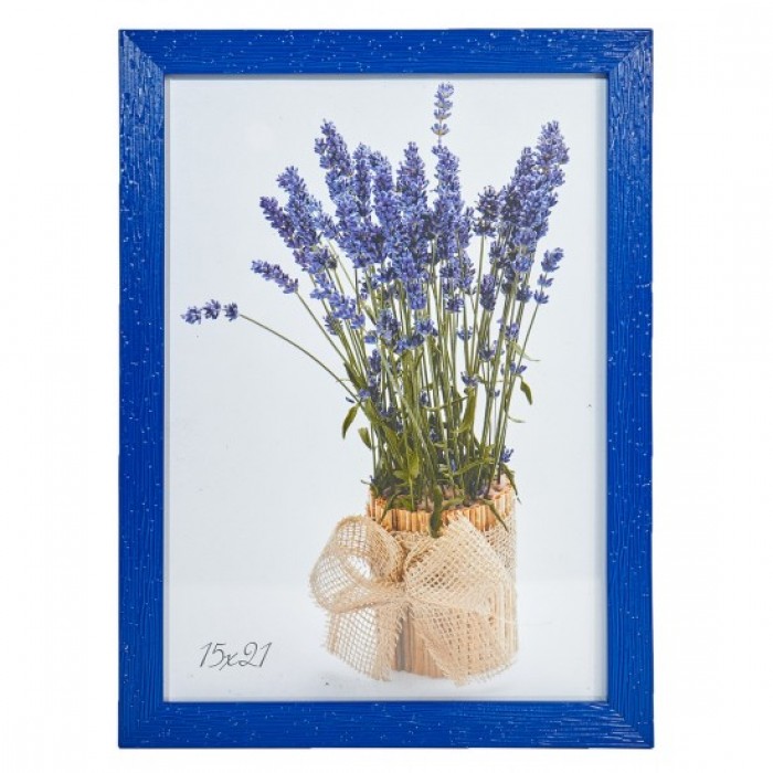 Фоторамка 15х21см. (синій) рифлений