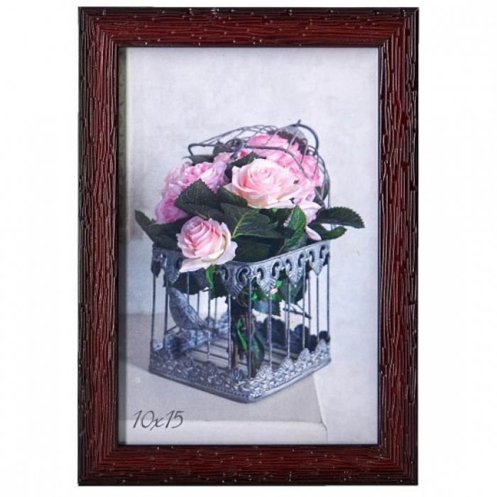 Фоторамка 10х15см. (вишня) рифлений