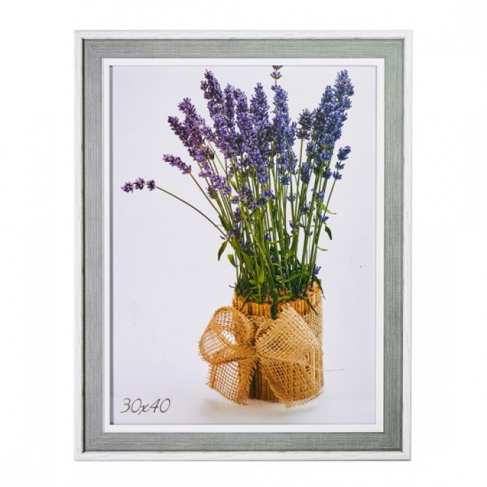 Фоторамка 30х40см. (сірий з білим)