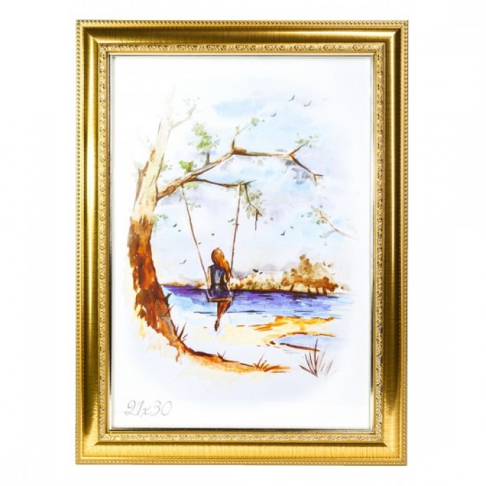 Фоторамка 21х30см. (золотий)