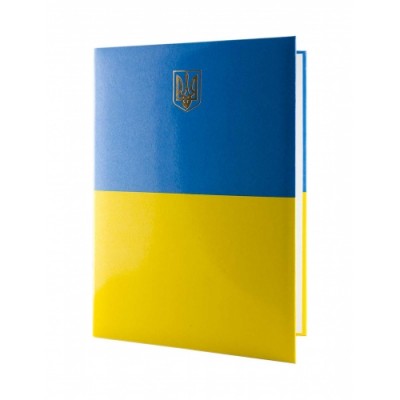 Папка до підпису Герб А4 (жовто-блакитна)  