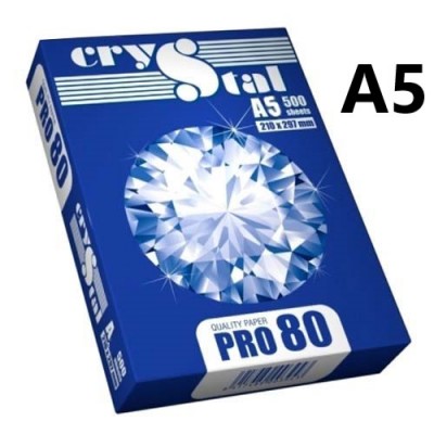 Бумага офисная Cristal Pro А5 (формат А5) 80г/м2, 500л.