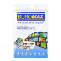 Фотопапір глянцевий самоклеючий А4, 210х297мм, 135г/м2 (20арк) BM.2280-2020