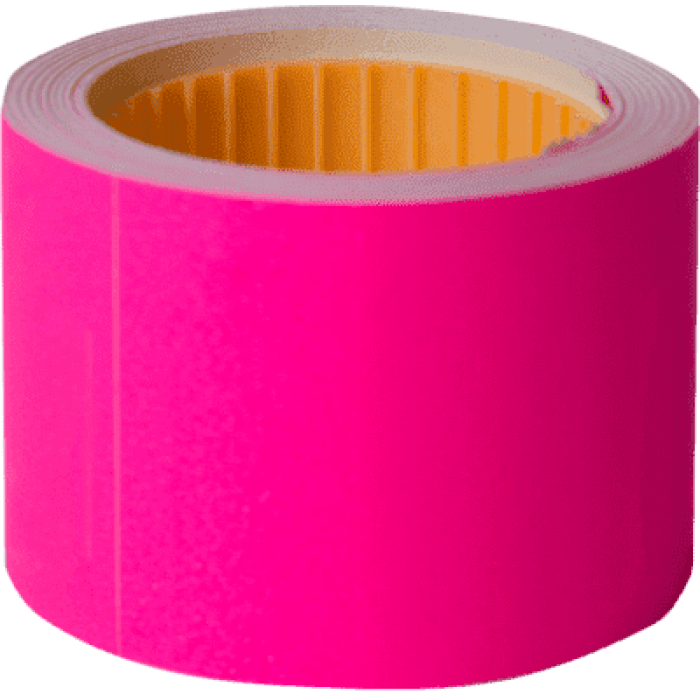 Цінник прямокутний, зовнішнє намотування 50х40мм (малиновий) 100шт./4м