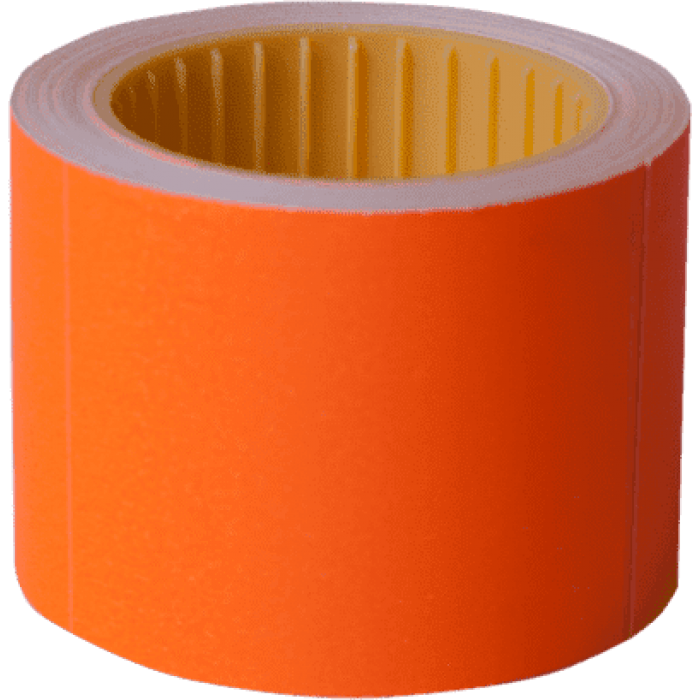 Цінник прямокутний, зовнішнє намотування 50х40мм (помаранчевий) 100шт./4м