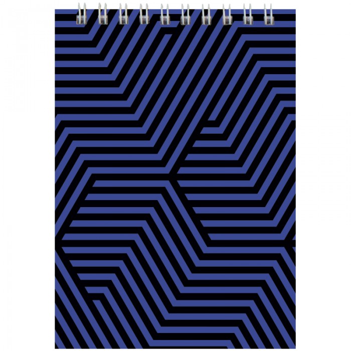 Блокнот А6, 48л, клетка (верхняя спираль) синий