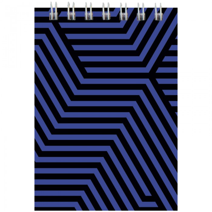 Блокнот А7, 48 листов (верхняя спираль) клетка, синий