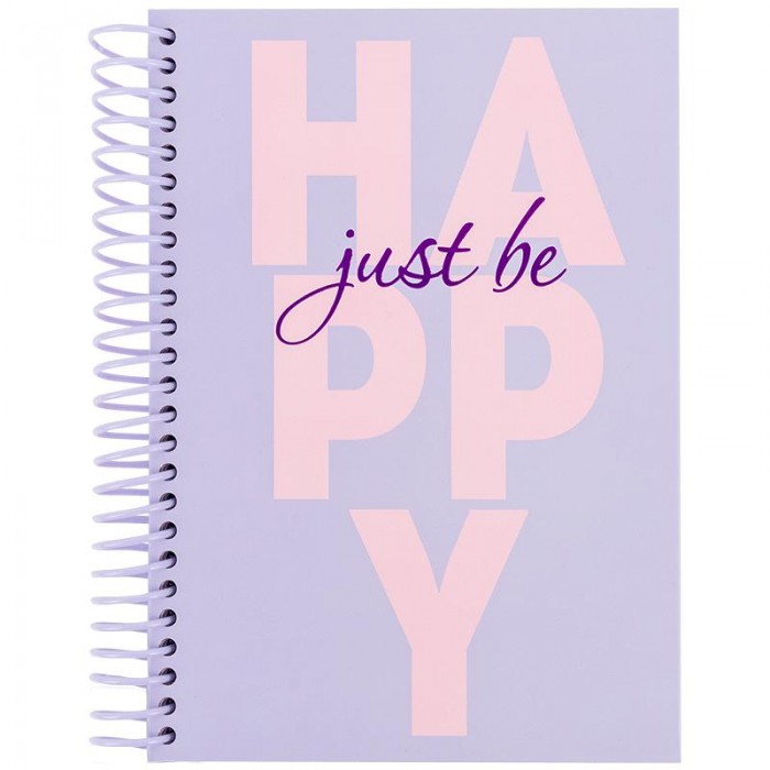 Блокнот для записей Happy А5, 120л. (боковая спираль) клетка 8464-2-a