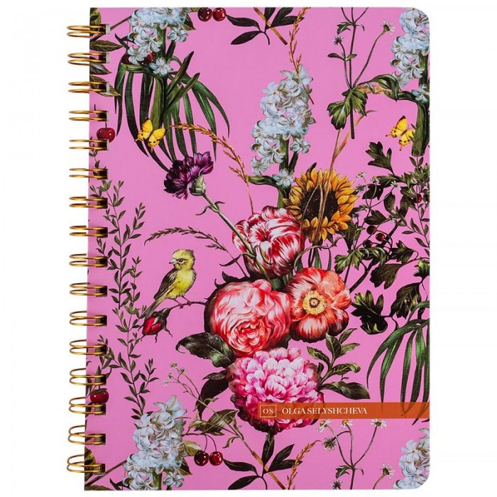 Блокнот Olga Selyshcheva, Summer Time А5, 80арк. (бічна спіраль) клітинка 8470-3-a-os