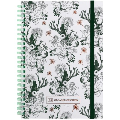 Блокнот OS Green birds А5, 80л. (бічна спіраль) клітинка 8471-3-A-OS