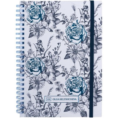 Блокнот OS Blue garden А5, 80л. (бічна спіраль) клітинка 8471-4-A-OS
