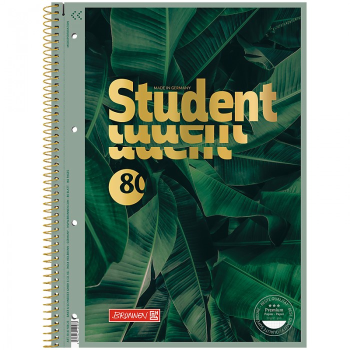 Коледж-блок Premium Jungle клітинка, 80арк. А4