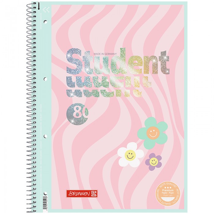 Коледж-блок Premium Happy Hippie клітинка, 80арк. А4