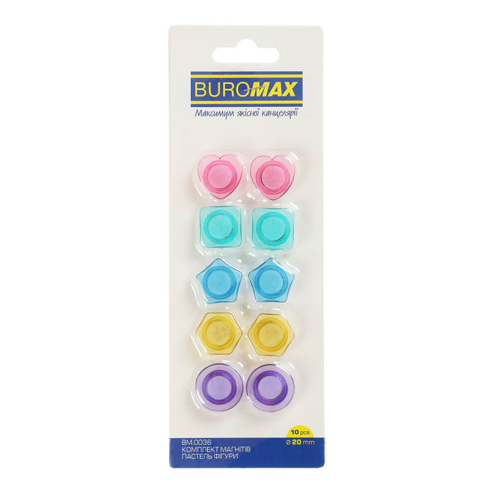 Набір магнітів Pastel Фігури (10шт.) BM.0036