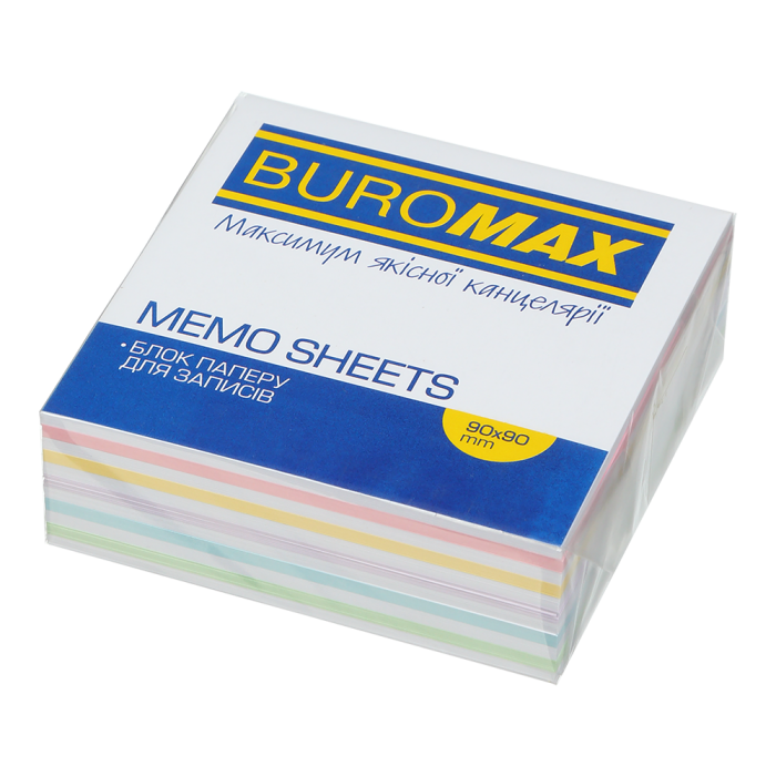 Блок паперу LUX Зебра Pastel (склеєний) 90х90х30мм.