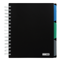 Зошит на пружині з разділювачами Classic В5, 120арк. (клітинка) чорний