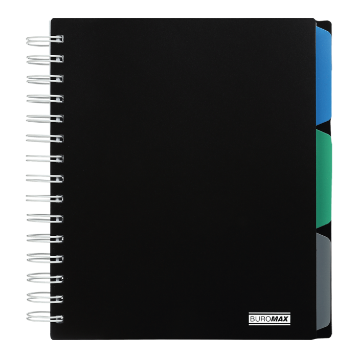 Зошит на пружині з разділювачами Classic В5, 120арк. (клітинка) чорний