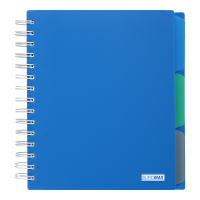 Зошит на пружині з разділювачами Classic В5, 120арк. (клітинка) синій